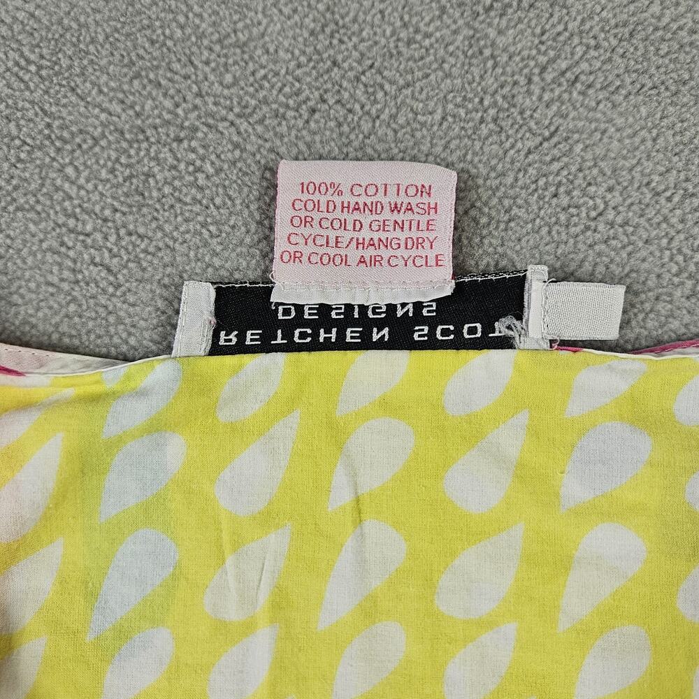 Gretchen Scott Designs Top Womens Size S Pink Orange Ocean Waves Cotton Tunic - Picture 7 of 11